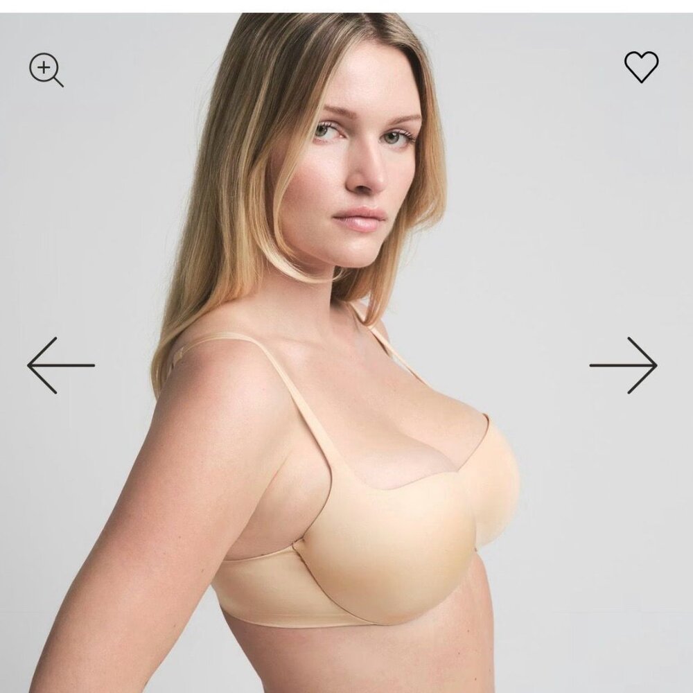 SKIMS 42D Balconette Push-Up Bra - Sand NWT